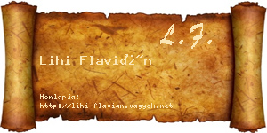 Lihi Flavián névjegykártya